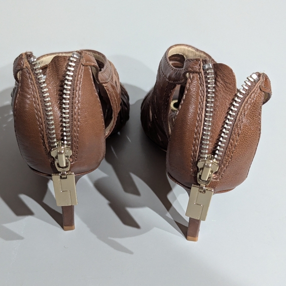 Vintage  L.A.M.B Brown Heeled Cage sandals - size 6M - Picture 3 of 9